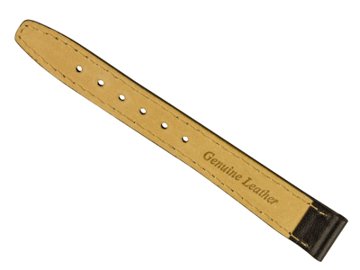 Bracelet montre en cuir de veau Noir, 20 mm - Image Standard - 2