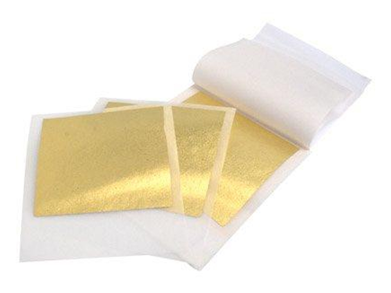 Feuille d'or alimentaire x10 80x80mm