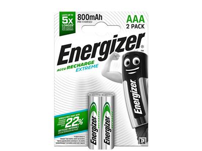 Pile rechargeable Extremme AAA, blister de 2 piles, Energizer