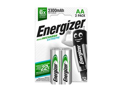 Pile rechargeable Extremme AA, blister de 2 piles, Energizer