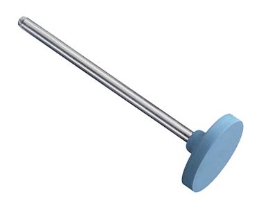 Meulette silicone montée ronde, bleue, grain fin, 14,5 x 2,5 mm, n° 1255, EVE - Image Standard - 1