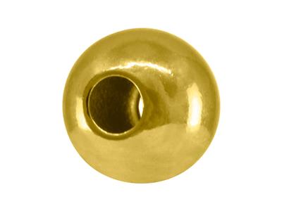 Boule lourde lisse 2 trous, 4 mm, Or jaune 18k - Image Standard - 1