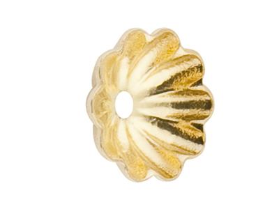 Calotte côtelée 7,5 mm, Or jaune 18k. Réf. 04210 - Image Standard - 1