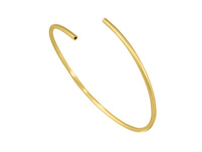 Bracelet Jonc creux flexible extra light 2,10 mm, 58 x 48 mm, Or jaune 18k