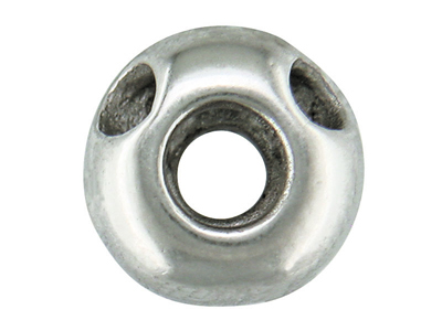 Bélière ronde passante 9 mm, Or gris 18k Pd 10. Réf. 7255 - Image Standard - 1