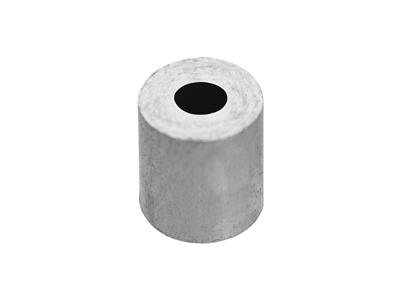 Douille cylindrique pour pierre ronde de 1,6 mm, Or gris 18k Pd 12,5. Réf. 4449-02 - Image Standard - 1