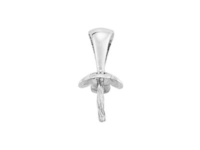 Bélière pour perles de 6 à 9 mm, Argent 925 rhodié. Réf. BE136 - Image Standard - 1