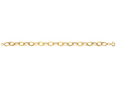 Bracelet maille Forçat 8,50 mm, en tube de 1,60 mm, 19 cm, Or jaune 18k - Image Standard - 1