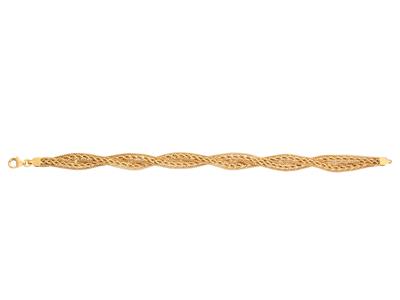 Bracelet corde torsadé 4,50 à 8,50 mm, 19 cm, Or jaune 18k - Image Standard - 1