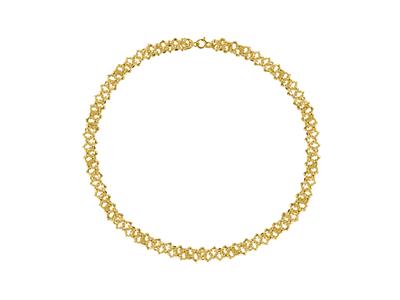 Collier maille Cyclone 11 mm, 50 cm, Or jaune 18k