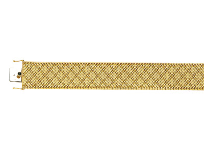 Bracelets Réglable - Intercalaire - 11 cm - maille en Laiton - maille  Paloma plaqué OR 18KT