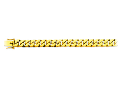 Bracelet maille Gourmette serrée 9 mm, 21,5 cm, Or jaune 18k - Image Standard - 1