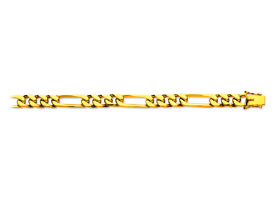 Bracelet maille Alternée 1/3 serrée 7 mm, 20,50 cm, Or jaune 18k - Image Standard - 1