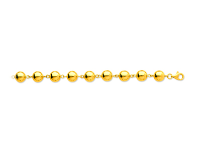 Bracelet Boules marseillais 9 mm, 19,5 cm, Or jaune 18k - Image Standard - 1