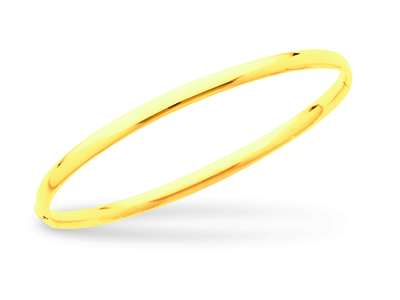 Bracelet Jonc ouvrant, fil ovale 4 mm, forme ovale 63 mm, Or jaune 18k - Image Standard - 1