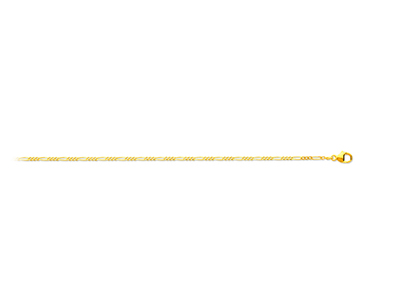 Chaîne maille alternée 1/3, 1,5 mm, 50 cm, Or jaune 18k - Image Standard - 1