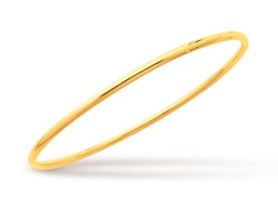 Bracelet Jonc massif, fil rond 2,5 mm, forme ronde 63 mm, Or jaune 18k - Image Standard - 1
