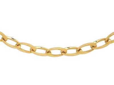 Collier maille Ovale 11 mm, 45 cm, Or jaune 18k - Image Standard - 1