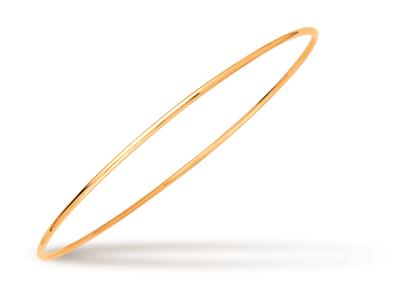 Bracelet Jonc massif, fil rond 1,5 mm, forme ronde 63 mm, Or jaune 18k - Image Standard - 1