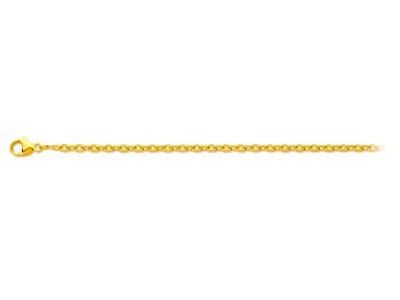 Chaîne maille Forçat diamantée 1,5 mm, 42 cm, Or jaune 18k - Image Standard - 1