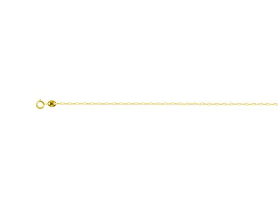 Collier maille Forçat claire allongée 1,20 mm, 42 cm, Or jaune 18k