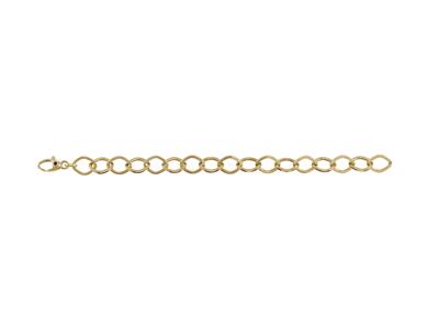 Bracelet maille losange 10 mm, tube carré creux, 19 cm, Or jaune 18k - Image Standard - 1