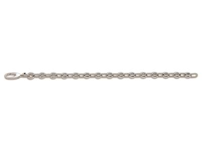 Bracelet Fantaisie alterné, 20 cm, Or gris 18k. Réf. 2306 - Image Standard - 1