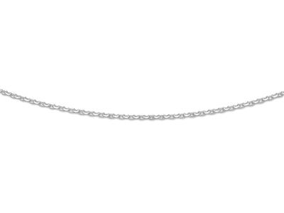 Chaîne maille Forçat diamantée 1,35 mm, 42-45 cm, Argent 925 rhodié - Image Standard - 1