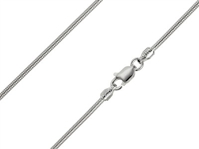 Chaîne maille Serpent ronde 1,4 mm, 66 cm, Argent 925 - Image Standard - 1