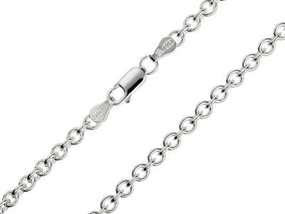 Chaîne maille Forçat 3,9 mm, 45 cm, Argent 925