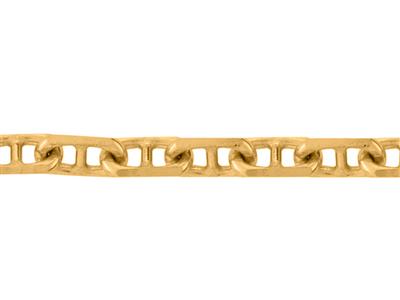 Chaîne maille Forçat limée 4,30 mm, Or jaune 18k. Réf. 00296 - Image Standard - 2