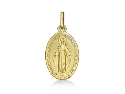 Médaille Vierge miraculeuse 19 mm, Or jaune 18k - Image Standard - 1