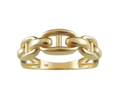 Bague maille Marine 6 mm, Or jaune 18k, doigt 52