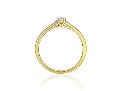 Bague solitaire, diamant 0,10ct, Or jaune 18k, doigt 52 - Image Standard - 2