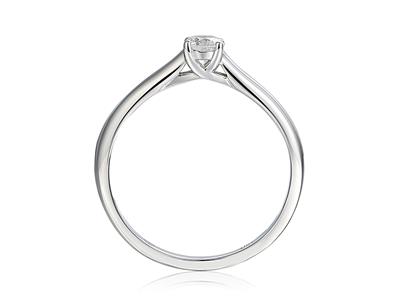 Bague solitaire, diamant 0,25ct, Or gris 18k, doigt 54 - Image Standard - 2