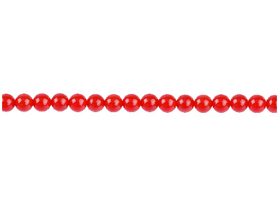 Agate rouge, pierre fine ronde 4 mm, brin de 40 cm - Image Standard - 1