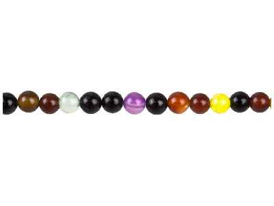 Agate multicolore, pierre fine ronde 4 mm, brin de 38-39 cm - Image Standard - 1