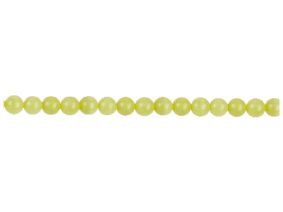 Jaspe jaune, pierre fine ronde 6 mm, brin de 38-39 cm - Image Standard - 1