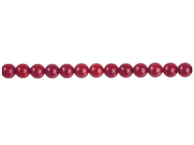 Jaspe rouge, pierre fine ronde 6 mm, brin de 38-39 cm - Image Standard - 1