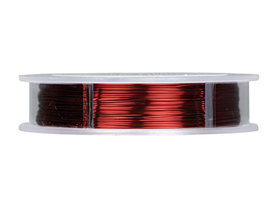 Bobine de fil cuivre Rouge - 0,4 mm - 27 mètres - Fil métallique