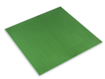 Plaque Aluminium anodisée vert, 0,70 x 100 x 100 mm - Image Standard - 1