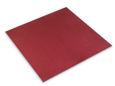Plaque Aluminium anodisée rouge, 0,70 x 100 x 100 mm - Image Standard - 1