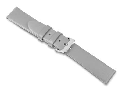 Bracelet montre en cuir de veau Gris, 20 mm - Image Standard - 1