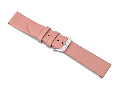 Bracelet montre en cuir de veau Rose, 18 mm - Image Standard - 1