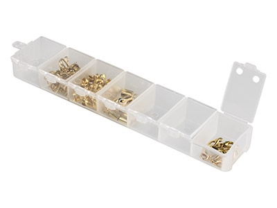 Mini boîte de rangement pour perles 7 compartiments, 15 x 3 x 2 cm, Plastique transparent - Image Standard - 1