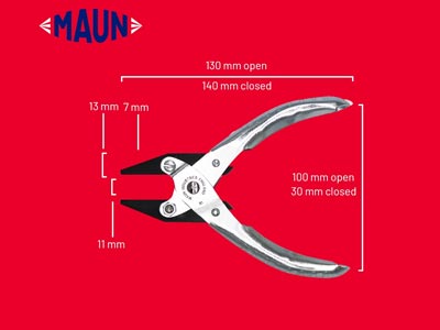 Pince plate parallèle lisse, 140 mm, Maun - Image Standard - 8