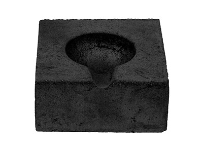 Bloc de  charbon compressé avec canal de creuset, 70 x 70 mm - Image Standard - 1