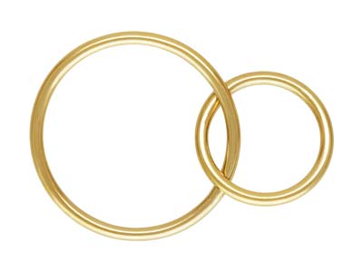 Entre-deux Anneaux entremêlés 15 et 10 mm, Gold filled - Image Standard - 1