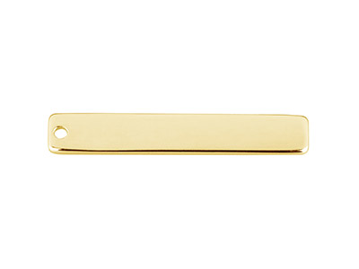Ebauche Barre rectangle 1 trou, 30 x 5 x 0,80 mm, Gold filled - Image Standard - 1