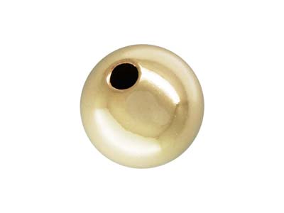Boule lisse 2 trous 4 mm, Gold filled, sachet de 5 - Image Standard - 1